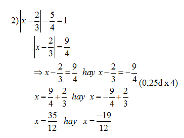 Đáp án đề thi giữa kì 1 toán 7 bài 2 ý 2