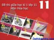 Đề thi giữa kì 1 môn Hóa lớp 11 năm học 2015-2016