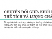 Giải bài 1,2,3, 4,5,6 trang 67 SGK Hóa 8: Chuyển đổi giữa khối lượng thể tích và lượng chất