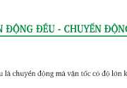 Bài C1- C7 trang 12,13 Lý 8: Chuyển động đều – Chuyển động không đều