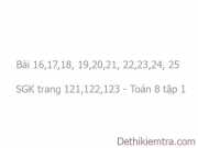 Bài 16,17,18, 19,20,21, 22,23,24, 25 trang 121, 122, 123 sách Toán 8 tập 1: Diện tích tam giác