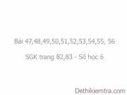 Bài 47,48,49, 50,51,52, 53,54,55, 56 trang 82,83 Toán 6 tập 1: Phép trừ hai số nguyên