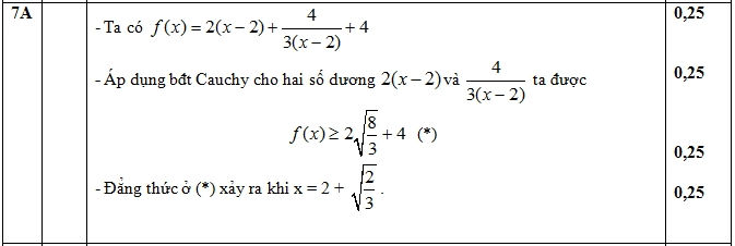 Đáp án bài 7a Phần nâng cao 