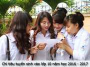 Chỉ tiêu tuyển sinh vào lớp 10 năm học 2016-2017 Hà Nội