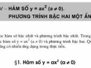 Bài 1,2,3 trang 30,31 Toán đại số 9 tập 2: Hàm số y = ax² (a ≠ 0)