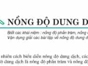 Giải bài 1,2,3, 4,5 ,6,7 trang 145,146 Hóa học 8: Nồng độ dung dịch