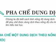 Giải bài 1, 2, 3, 4, 5 trang 149 Hóa lớp 8: Pha chế dung dịch