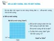 Đề-ca-mét vuông, Héc-tô-mét vuông: Bài tập 1,2,3,4 trang 26,27