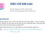 Giải bài 1,2,3, 4,5 trang 98 SGK Hóa 12: Điều chế kim loại