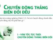 Giải bài 1- 15 trang 22 Sách giáo khoa Lý 10: Chuyển động thẳng biến đổi đều