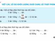 Bài 1,2,3 trang 45,46 Toán 5: Viết các số đo khối lượng dưới dạng số thập phân