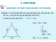 Bài 1,2,3 trang 56 Toán 5: Nhân một số thập phân với một số tự nhiên