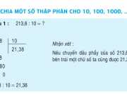 Giải bài 1,2,3 trang 66 SGK Toán 5: Chia một số thập phân cho 10,100,1000…