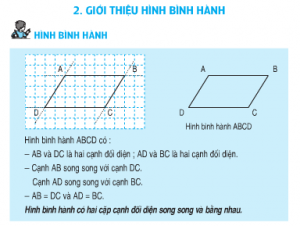 Giải Bài 1,2,3 Trang 102,103 Toán 4: Hình Bình Hành