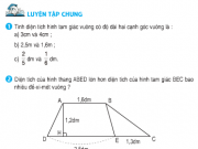 Luyện tập chung hình thang – Bài 1,2,3 trang 95 Toán 5