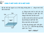 Bài 1,2 trang 116,117 môn Toán 5: Xăng ti mét khối, đề xi mét khối