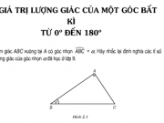 Bài tập 1,2,3,4, 5,6 trang 40 hình 10: Giá trị lượng giác của một góc bất kì từ 0° đến 180°