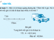 Giải bài 1,2,3,4 trang 139,140 Toán 5: Luyện tập vận tốc