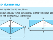 Giải bài 1,2,3 trang 142,143 Toán 4: Diện tích hình thoi