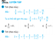 Giải bài 1,2,3,4,5 trang 133 Toán 4: Luyện tập phép nhân phân số