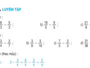 Luyện tập phép trừ phân số Toán 4