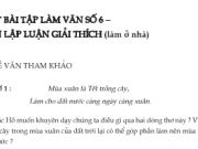 Viết bài tập làm văn số 6 – lập luận giải thích