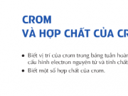 Bài 34 – Crom và hợp chất của Crôm Hóa 12: Bài 1,2,3, 4,5 trang 155