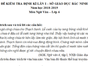 Thi học kì 1 môn Văn lớp 6 Sở GD Bắc Ninh 2018 Đoạn trích trên được kể theo ngôi thứ mấy