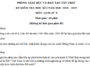 Đáp án thi kì 1 môn Sử lớp 9 năm 2018 Thành tựu nào đáng chú ý nhất