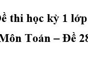 [Đề 28]Đề kiểm tra học kì 1 Toán lớp 5 : Khi nào thương hai số bé hơn 1?