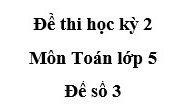 Đề 3 Đề thi học kì 2 Toán lớp 5: Hỏi người ta sơn thùng đó hết bao nhiêu ki-lô-gam sơn?