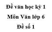 Đề kiểm tra học kì 1 Ngữ văn 6 Đề 1: Tìm cụm danh từ trong câu sau