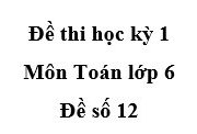 Đề 12 Đề kiểm tra học kì 1 Toán 6: Số nào sau đây là số nguyên tố?