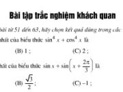 Ôn tập chương I – Hàm số lượng giác và phương trình lượng giác: Giải bài tập trắc nghiệm khách quan trang 48, 49 Sách Đại số và Giải tích 11 Nâng cao