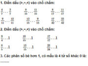 Bài 1, 2, 3, 4 trang 27 Vở BT Toán 4 tập 2: Viết các phân số 4/7, 3/7, 6/7 theo thứ tự từ bé đến lớn