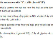 Câu 5 Unit 10 Trang 100 Sách BT Anh 9: If Hoa’s parents lived near Ha Noi, she would see them on weekends