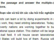 Câu 11 Unit 10 Trang 105 SBT Tiếng Anh 9: Germany is one of the countries building the space station