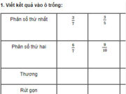 Bài 1, 2, 3, 4 trang 49 Vở bài tập Toán lớp 4 tập 2: Một hình chữ nhật có diện tích 2 m2, chiều rộng 1/2 m. Tính chiều dài của hình đó