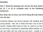 Reading – Unit 6 trang 38 SBT Anh lớp 10: Help the students to choose the best holiday for each of them.