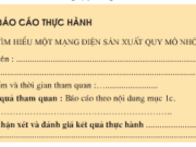 Bài 29. Thực hành – Tìm hiểu một số mạng điện sản xuất quy mô nhỏ – Công nghệ 12.