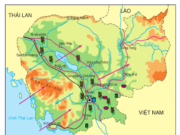 Bài 18. Thực hành: Tìm hiểu Lào và Cam-pu-chia – Địa lí 8: Địa hình: các dạng núi, cao nguyên, đồng bằng trong lãnh thổ từng nước.