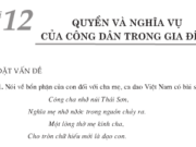 Bài 12. Quyền và nghĩa vụ của công dân trong gia đình- GDCD lớp 8: Em suy nghĩ gì về bổn phận, trách nhiệm của con cháu đối với ông bà