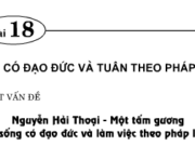 Bài 18. Sống có đạo đức và tuân theo pháp luật – GDCD 9:   Động cơ nào thôi thúc anh Nguyễn Hải Thoại có suy nghĩ và hành động sáng tạo