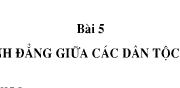 Bài 5. Quyền bình đẳng giữa các dân tộc, tôn giáo – GDCD 12: Tại sao để thực hiện quyền bình đẳng giữa các dân tộc,