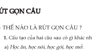 Soạn bài Rút gọn câu ngắn gọn – Ngữ văn 7: Trong các câu tục ngữ sau, câu rút gọn là gì