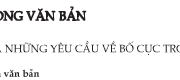 Soạn bài Bố cục trong văn bản ngắn gọn – Văn 7: Những yêu cầu về bố cục trong văn bản