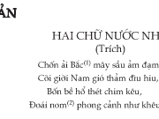 Soạn bài Hai chữ nước nhà ngắn gọn – Trần Tuấn Khải – Văn 8:  Hãy tìm trong đoạn thơ này một số hình ảnh, từ ngữ như thế và cho biết tạo sao nó vấn có sức truyền cảm mạnh mẽ