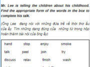 Câu 10 Unit 3 Trang 31 SBT Tiếng Anh 9: After my mom______ (13)__ the dinner dishes, she usually_____ (14)__ us on the porch. She and my father_______ (15)___ about the house, the neighborhood, and us. Sometimes she______ (16)__ apples