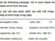 Câu 1 Unit 5 Trang 47 SBT môn Tiếng Anh lớp 9: There are four people in my family. Each of us has a different hobby. My dad likes reading (a)___ newspapers because he can get the latest (b)___ every morning