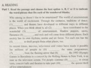 Reading – Unit 14 trang 102 SBT Tiếng Anh 11: Read the paragraphs and choose the best option to answer or complete each of the following questions.